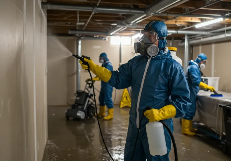 Basement Sanitization and Antimicrobial Treatment process in Maunawili, HI