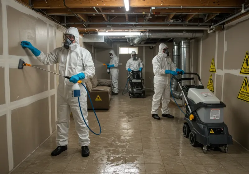 Basement Moisture Removal and Structural Drying process in Maunawili, HI
